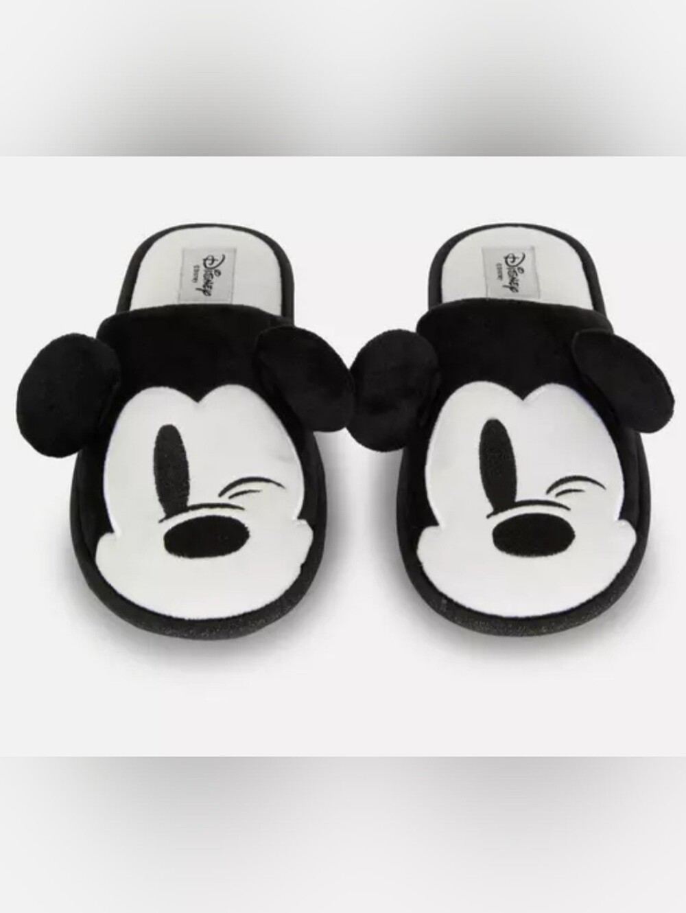 NWT! Disney Mickey Mouse 3D Plush Slippers ladies size 7 Size 8 Women